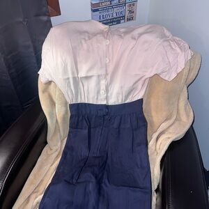 Chic Two-Tone Button-Up Dress